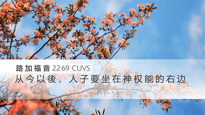 路 加 福 音 22:69 CUVS Bible Verse Image