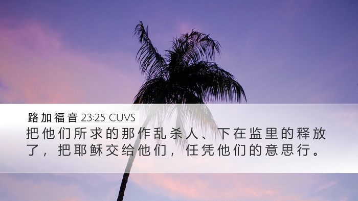 路 加 福 音 23:25 CUVS Bible Verse Image