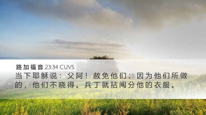 路 加 福 音 23:34 CUVS Bible Verse Image