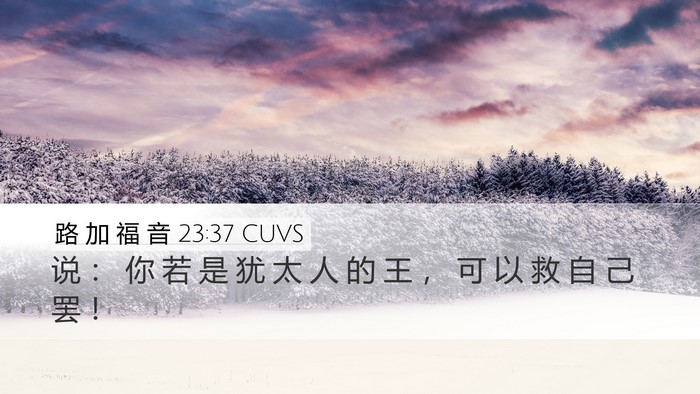 路 加 福 音 23:37 CUVS Bible Verse Image