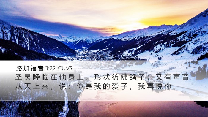 路 加 福 音 3:22 CUVS Bible Verse Image