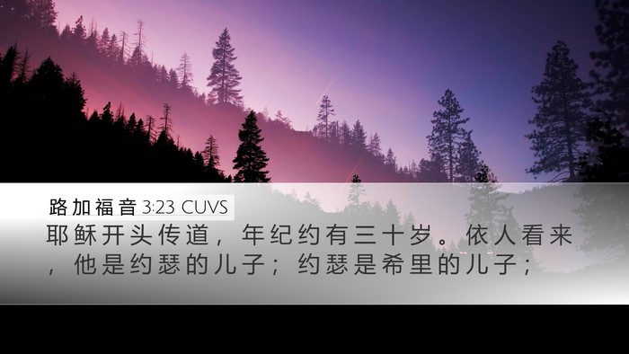 路 加 福 音 3:23 CUVS Bible Verse Image