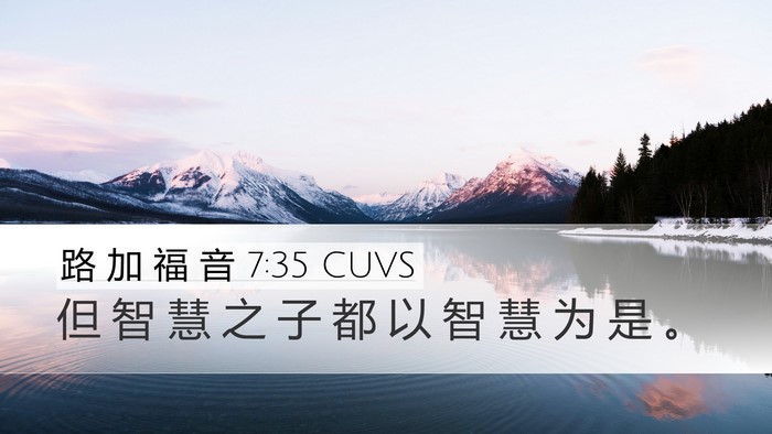 路 加 福 音 7:35 CUVS Bible Verse Image