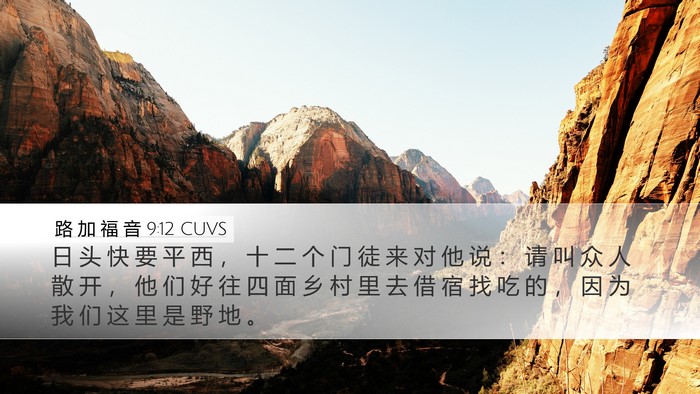 路 加 福 音 9:12 CUVS Bible Verse Image