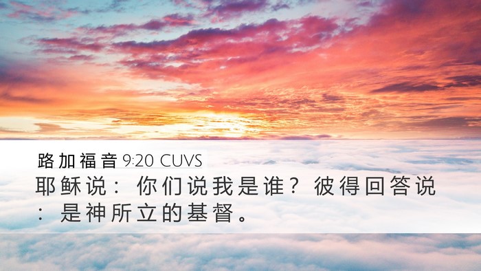 路 加 福 音 9:20 CUVS Desktop Wallpaper - 耶 稣 说 ： 你 们 说 我 是 谁 ？ 彼 - Desktop Bible Verse Wallpaper