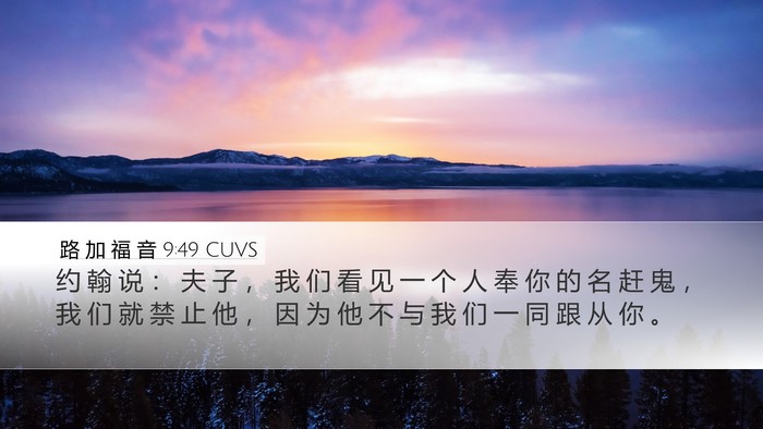 路 加 福 音 9:49 CUVS Bible Verse Image