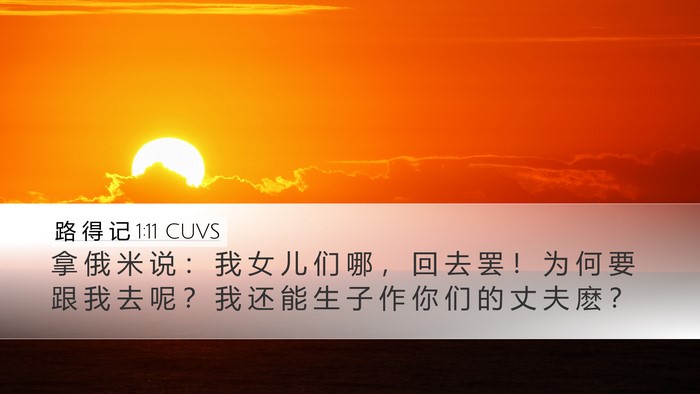 路 得 记 1:11 CUVS Bible Verse Image