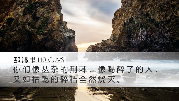 那 鸿 书 1:10 CUVS Bible Verse Image