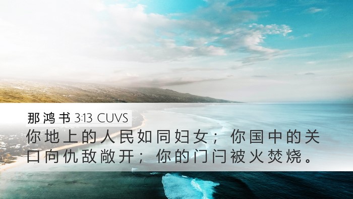 那 鸿 书 3:13 CUVS Bible Verse Image