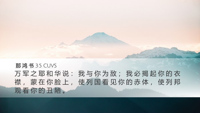 那 鸿 书 3:5 CUVS Bible Verse Image