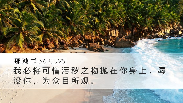 那 鸿 书 3:6 CUVS Bible Verse Image
