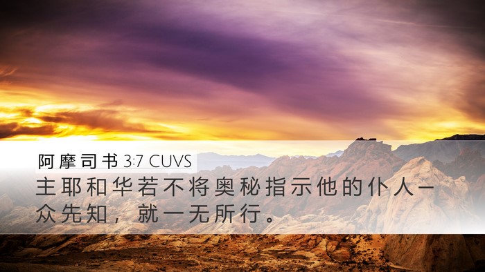 阿 摩 司 书 3:7 CUVS Bible Verse Image