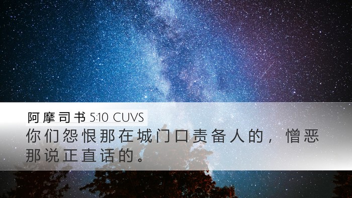 阿 摩 司 书 5:10 CUVS Bible Verse Image