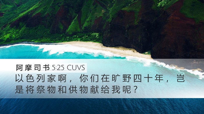 阿 摩 司 书 5:25 CUVS Bible Verse Image