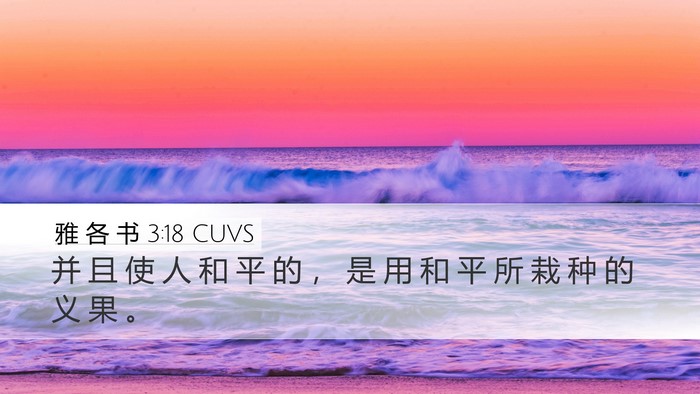 雅 各 书 3:18 CUVS Bible Verse Image