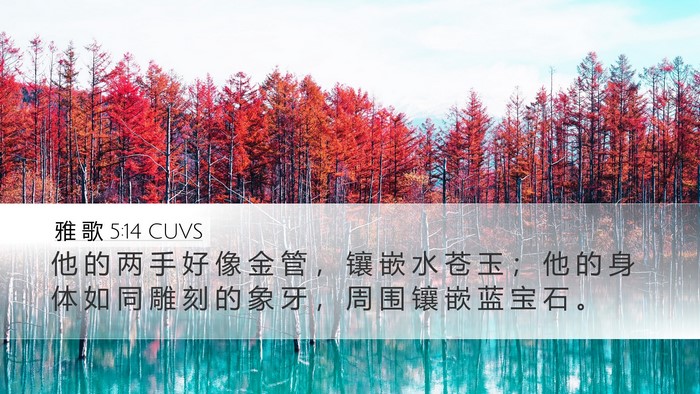 雅 歌 5:14 CUVS Bible Verse Image