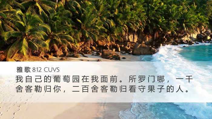 雅 歌 8:12 CUVS Bible Verse Image