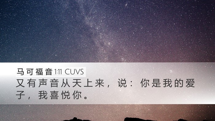 马 可 福 音 1:11 CUVS Bible Verse Image