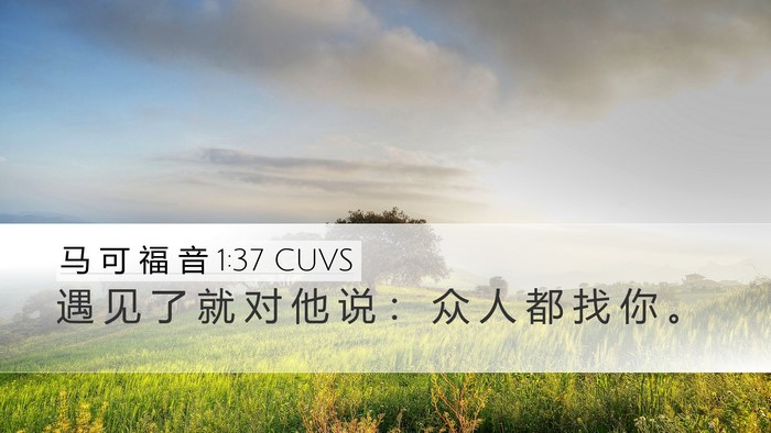马 可 福 音 1:37 CUVS Bible Verse Image