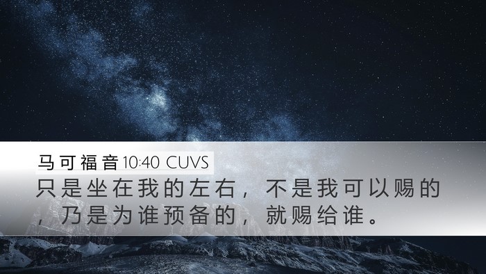 马 可 福 音 10:40 CUVS Bible Verse Image