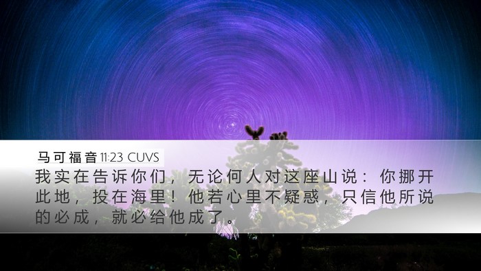 马 可 福 音 11:23 CUVS Bible Verse Image