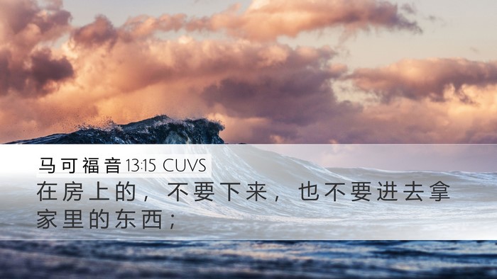 马 可 福 音 13:15 CUVS Bible Verse Image