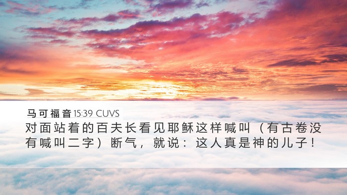 马 可 福 音 15:39 CUVS Bible Verse Image