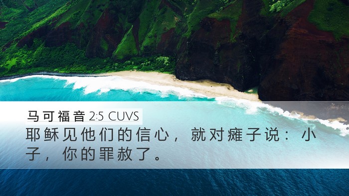 马 可 福 音 2:5 CUVS Bible Verse Image