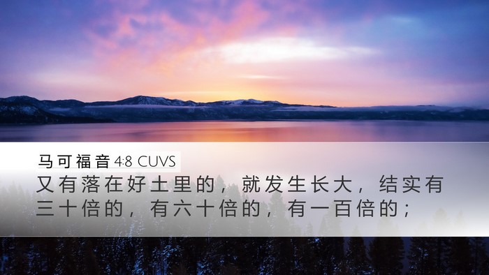 马 可 福 音 4:8 CUVS Bible Verse Image