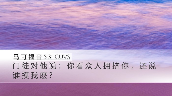马 可 福 音 5:31 CUVS Bible Verse Image