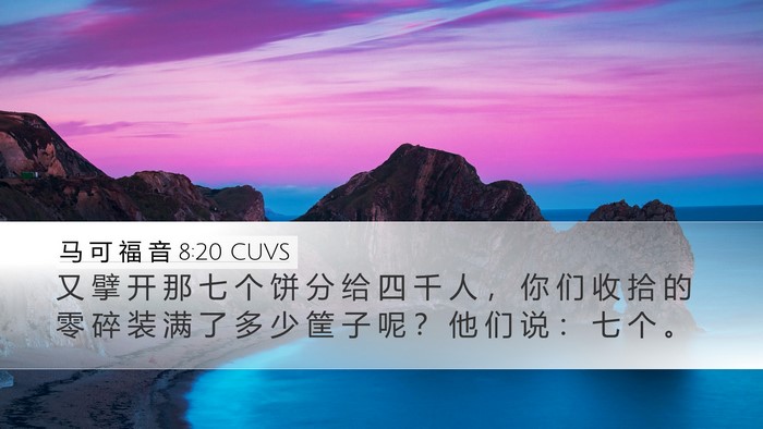 马 可 福 音 8:20 CUVS Bible Verse Image