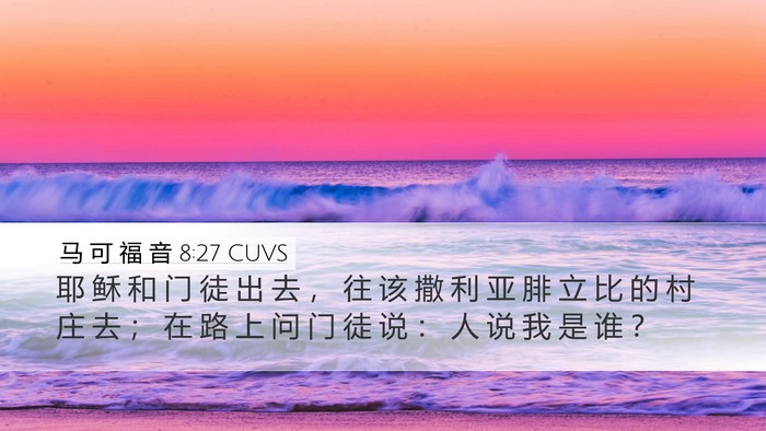 马 可 福 音 8:27 CUVS Bible Verse Image