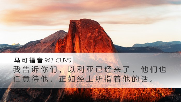 马 可 福 音 9:13 CUVS Bible Verse Image