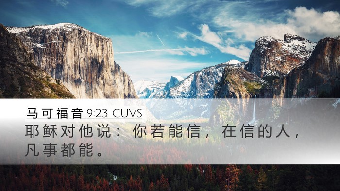 马 可 福 音 9:23 CUVS Bible Verse Image