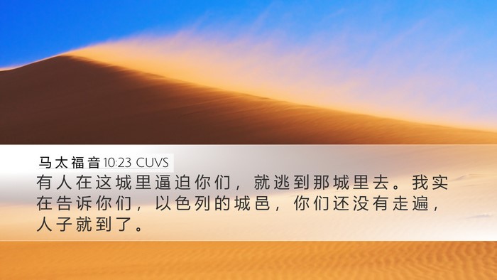 马 太 福 音 10:23 CUVS Bible Verse Image