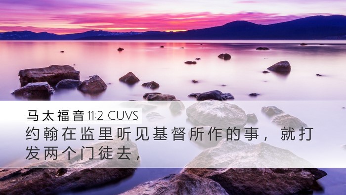 马 太 福 音 11:2 CUVS Bible Verse Image