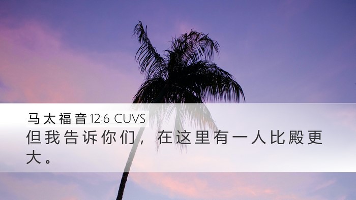 马 太 福 音 12:6 CUVS Bible Verse Image