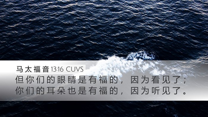马 太 福 音 13:16 CUVS Bible Verse Image