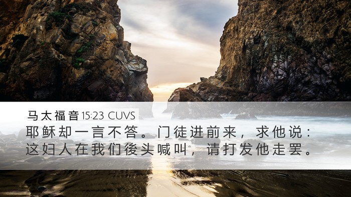 马 太 福 音 15:23 CUVS Bible Verse Image