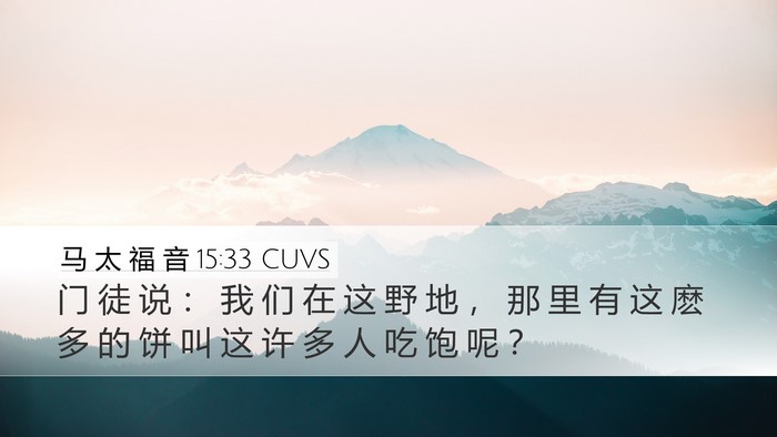 马 太 福 音 15:33 CUVS Bible Verse Image
