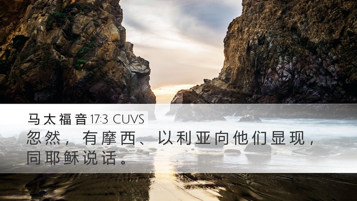 马 太 福 音 17:3 CUVS Bible Verse Image