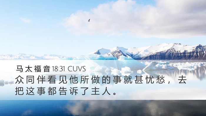 马 太 福 音 18:31 CUVS Desktop Wallpaper - 众 同 伴 看 见 他 所 做 的 事 就 甚 - Desktop Bible Verse Wallpaper