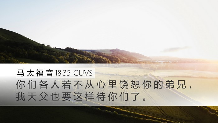 马 太 福 音 18:35 CUVS Bible Verse Image