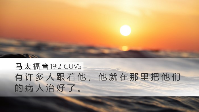 马 太 福 音 19:2 CUVS Bible Verse Image