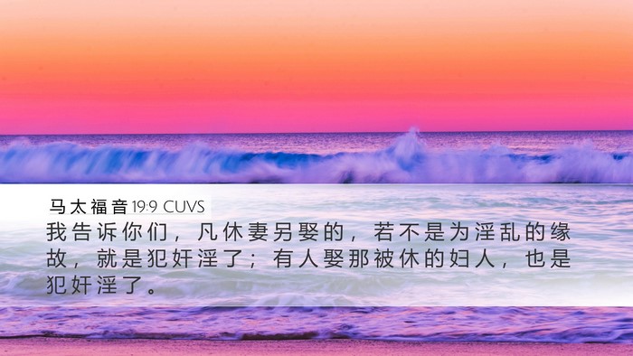 马 太 福 音 19:9 CUVS Bible Verse Image