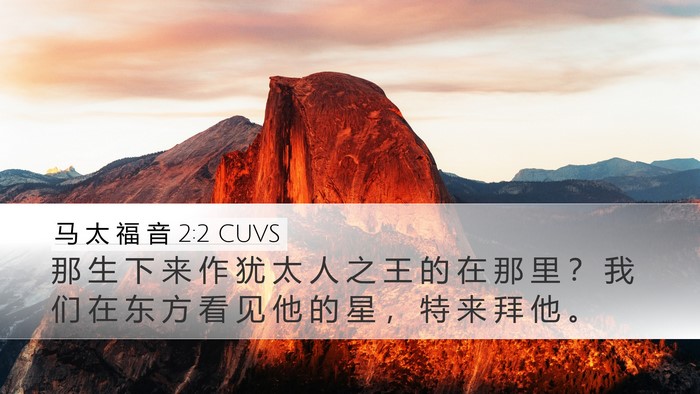 马 太 福 音 2:2 CUVS Bible Verse Image