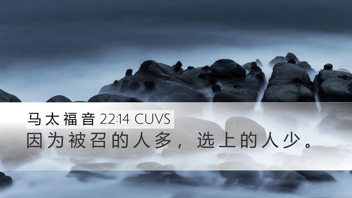 马 太 福 音 22:14 CUVS Bible Verse Image