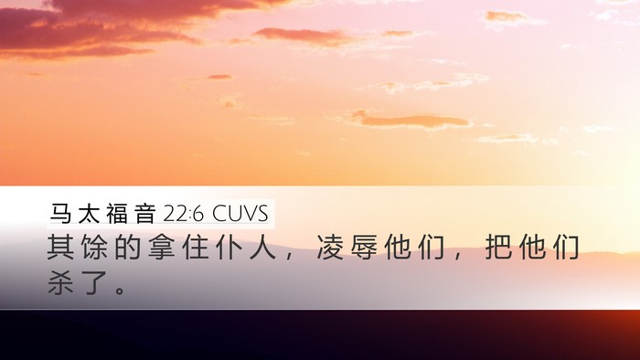 马 太 福 音 22:6 CUVS Bible Verse Image