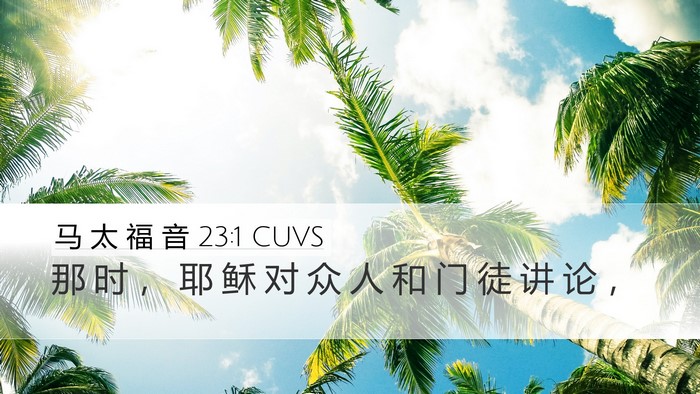 马 太 福 音 23:1 CUVS Bible Verse Image