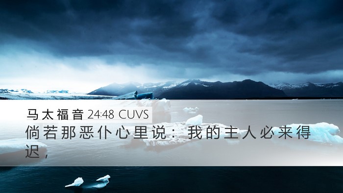马 太 福 音 24:48 CUVS Bible Verse Image